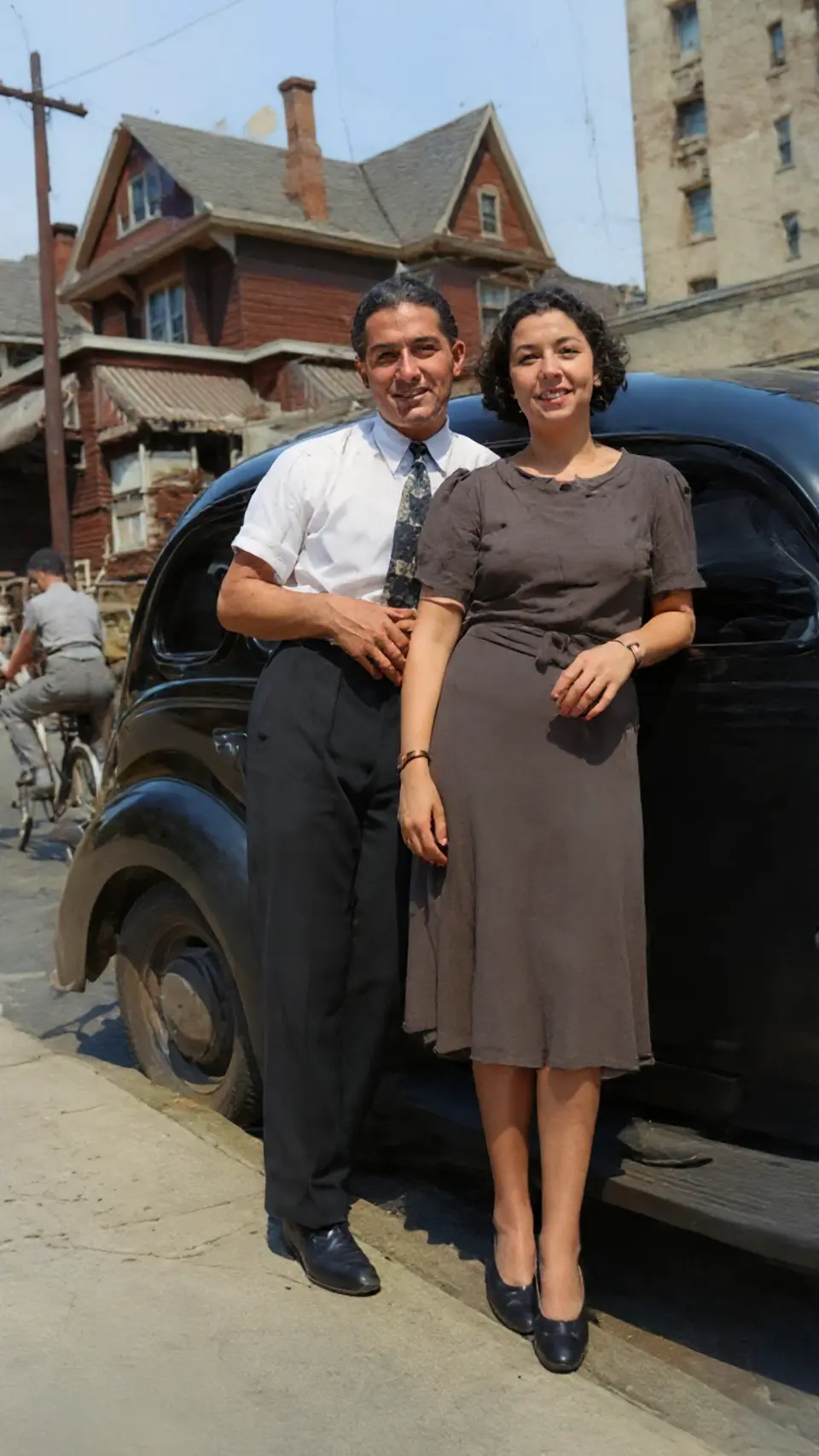 Restored: a creased vintage photo