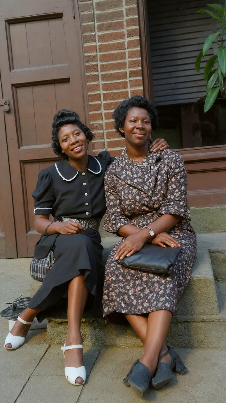Restored: a black-and-white family photo