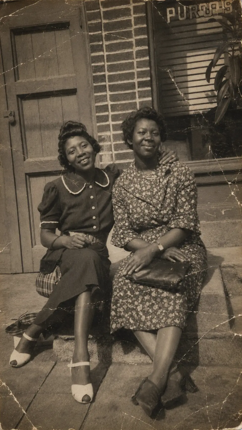 Original: a black-and-white family photo