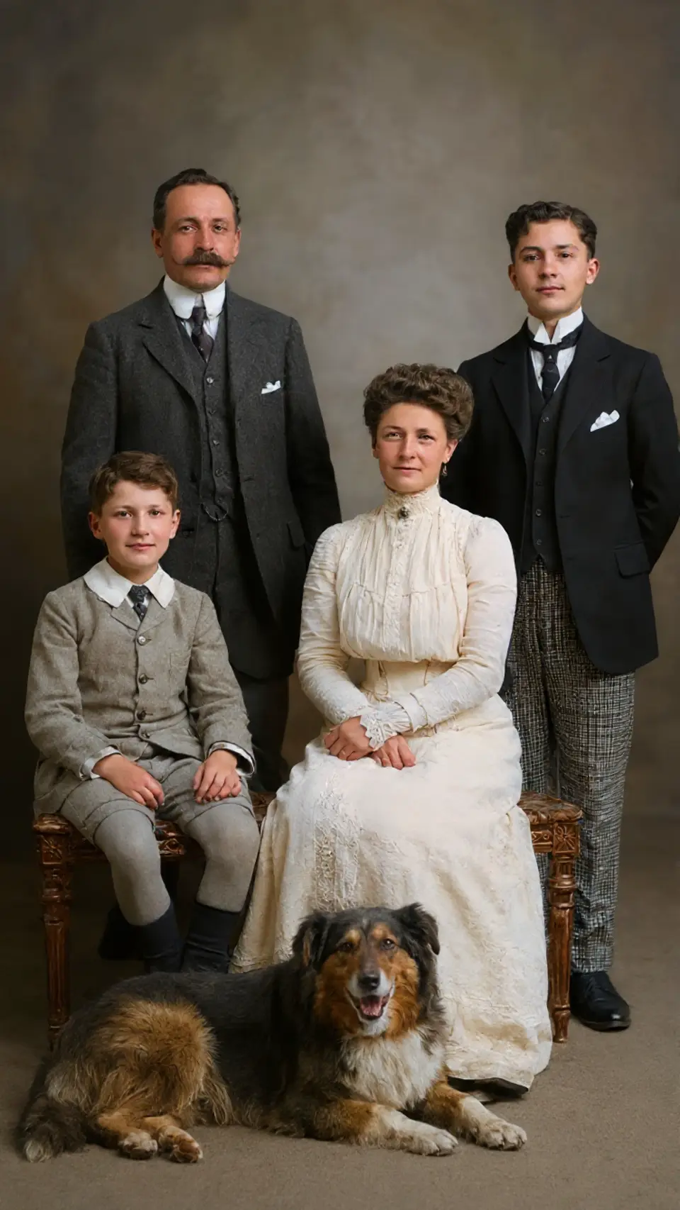 Restored: a weathered family photo
